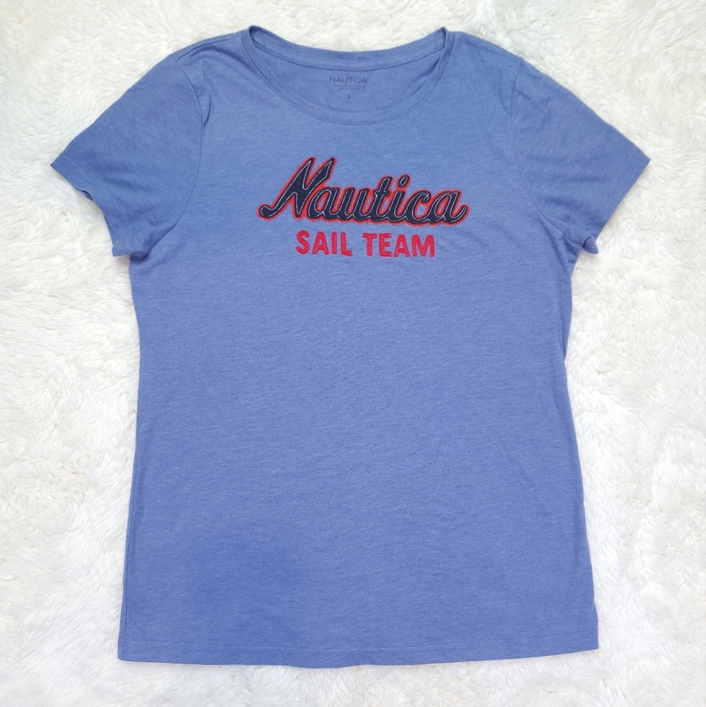 Nautica Sail Team Blue Tshirt Size L